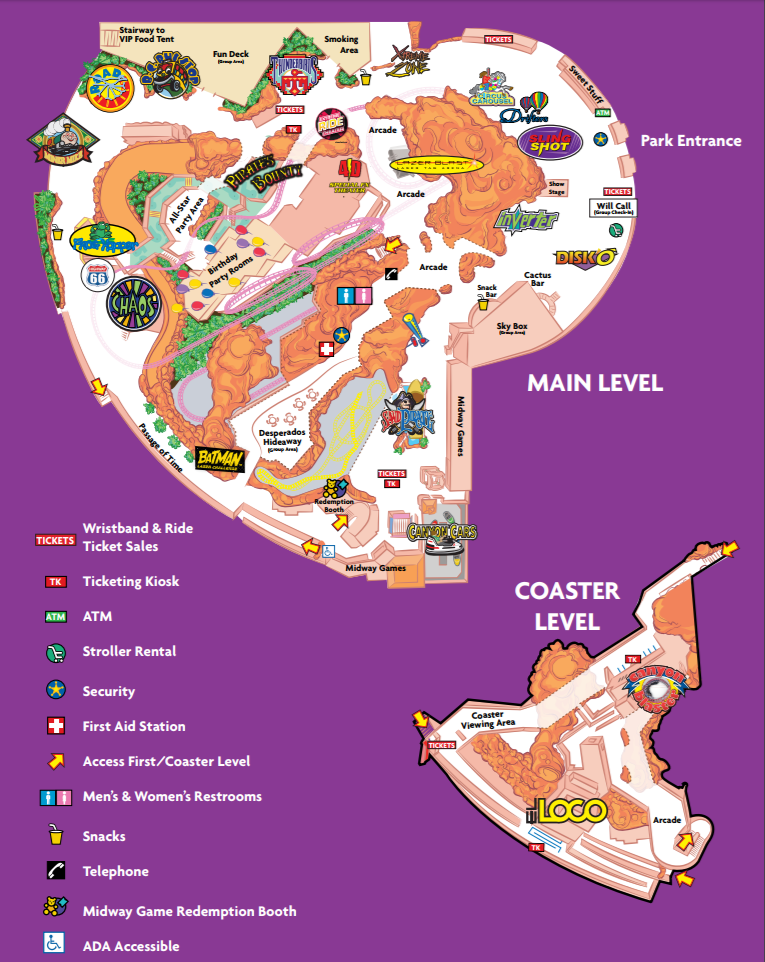 Adventuredome Ride Info Park Map Themeparkreviewers
